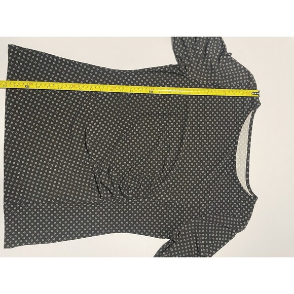 Talbots Polyester Spandex Stretch Knit Tunic Top Career Shirt Ruched M 3/4 Sleev - Picture 3 of 7